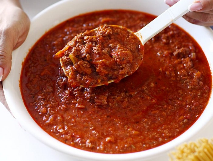 Recette de sauce bolognaise au Moulinex Companion