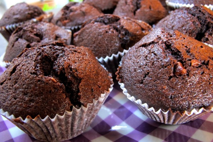 Recette pâtissière de muffins 100% chocolat
